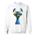 Pfau Motiv Blauer Pfau Pfauen Peacock Rad Pfauenrad Pfau Sweatshirt