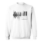 Piano Piano Keys Wings Gray Sweatshirt