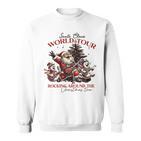 Santa Claus World Tour Christmas Music Musician Band Blue Sweatshirt