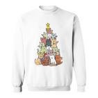 Ugly Christmas Sweater Cat Tree Christmas Cat Long-Sleeved Sweatshirt