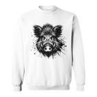 Wild Boar Boar Hunting Hunter Wild Boar Green Sweatshirt