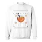 They See Me Aperollin' X Merry Spritzmas Xmas Christmas Long-Sleeved Sweatshirt