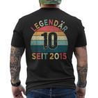 10 Geburtstag Legendär Seit 2015 Jahrgang 10 Jahre Alt T-Shirt mit Rückendruck