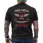 18 Jahre Jung & Wild Zum Perfektion Matured 18Th Birthday T-Shirt mit Rückendruck