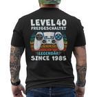 1985 Birthday Man 40Th Decoration 40S 40Th Birthday T-Shirt mit Rückendruck