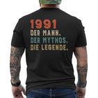1991 Der Mann Der Mythos Die Legende T-Shirt mit Rückendruck