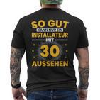 30Th Birthday Plumber T-Shirt mit Rückendruck