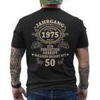 50Th Birthday Man Myth Legendintage 1975 T-Shirt mit Rückendruck