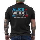 Alice Weidel Fan Item Germany Chancellor 2025 T-Shirt mit Rückendruck