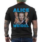 Alice Weidel Fan Merch Blue T-Shirt mit Rückendruck