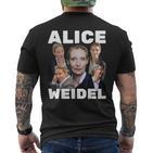 Alice Weidel Fan Merch T-Shirt mit Rückendruck