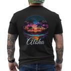 Aloha Hawaii The Hawaiian Island Palm Beach Maui Kauai T-Shirt mit Rückendruck