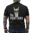 Alpaca With Sunglasses No Prob-Lama Hipster Lama T-Shirt mit Rückendruck