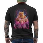 Alpha Male Lustige Kätzchen Meme Cute Cat Humorous T-Shirt mit Rückendruck