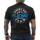 Apres Ski Flachau Team Skier Winter Holiday Costume T-Shirt mit Rückendruck