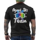 Apres-Ski Team Skiing Snowboarding Without Alcohol Motif T-Shirt mit Rückendruck