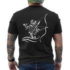 Archery Archery Skeleton Arrow T-Shirt mit Rückendruck