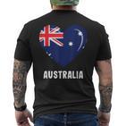 Australische Australien-Flagge T-Shirt mit Rückendruck