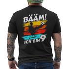 Bääm Ich Bin 9 Geburtstag Junge 9 Jahre Fussball Geschenk T-Shirt mit Rückendruck