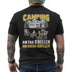 Barbecue And Chillen Camper Saying Caravan Camping T-Shirt mit Rückendruck