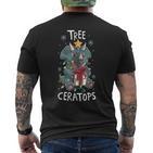 Baum Ceratops Nettes Triceratops-Dinosaurier-Weihnachten T-Shirt mit Rückendruck