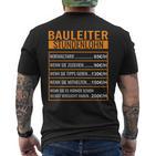 Baustelle Stundenlohn T-Shirt mit Rückendruck