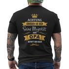 Best Grandpa  Birthday King Majesty Crown T-Shirt mit Rückendruck