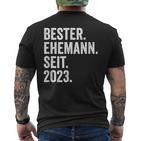 Best Husband Since 2023 1 Wedding Anniversary 1 Year T-Shirt mit Rückendruck