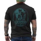 Bigfoot Dogman Mothman Ufo National Cryptid Society Crest T-Shirt mit Rückendruck