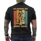 Board Game Evening Toy Figure Board Games T-Shirt mit Rückendruck