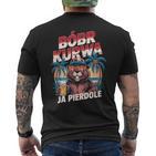 Bober Kurwa Meme Poland Beaver Costume Yes Pierdole Bóbr Kurwa T-Shirt mit Rückendruck