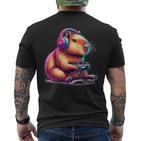 Capybara Gamer ideo Games Lovers T-Shirt mit Rückendruck