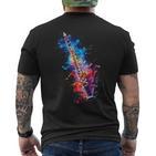 Clarinet Instrument On Colourful Painted Clarinet T-Shirt mit Rückendruck