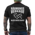 Clearance Sale Everything Must Raus Party T-Shirt mit Rückendruck