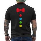 Clown Costume With Bow Tie For Carnival Fancy Dress Clown Costume T-Shirt mit Rückendruck