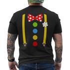 Clown Costume Braces Fancy Dress Carnival T-Shirt mit Rückendruck