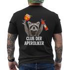 Club Der Aperoliker Raccoon Meme Racoon X Pedro Spritz T-Shirt mit Rückendruck