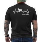 Cocker Spaniel Heartbeat Pulse Dog Ecg Dog Lovers S T-Shirt mit Rückendruck