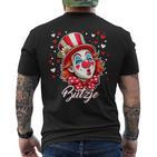 Cologne Carnival Kölsch Bützje Kölle Alaafeedel Clown T-Shirt mit Rückendruck