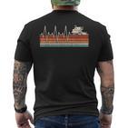 Combine Harvester Heartbeat Harvester Pulse Bauer Heart Rate T-Shirt mit Rückendruck