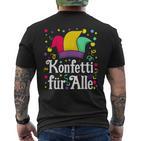 Confetti And Fool Cap Carnival Costume T-Shirt mit Rückendruck