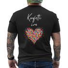 Confetti In The Heart Carnival Fancy Dress Costume Replacement T-Shirt mit Rückendruck