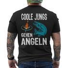 Cool Boys Going Fishing Fish Sports Fisherman Fishing T-Shirt mit Rückendruck