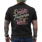 Coolste Trainerin Fitness Dance Handball Farewell T-Shirt mit Rückendruck