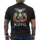 Cow Costume Decoration Farmer Farmer T-Shirt mit Rückendruck