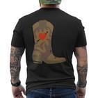 Cowboy Boots With Heart T-Shirt mit Rückendruck