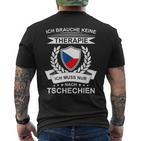 Czech Republic Holiday Fans Souvenir Czech Flag Cz T-Shirt mit Rückendruck