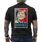 Danke Bundeskanzler Angela Merkel T-Shirt mit Rückendruck