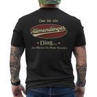 Das Ist Ein Allmendinger Ding Das Würdest Du Nicht Verstehen Allmendinger Name T-Shirt mit Rückendruck