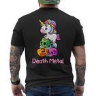 Death Metal Unicorn Cute Rock Metal Emo Alternative T-Shirt mit Rückendruck